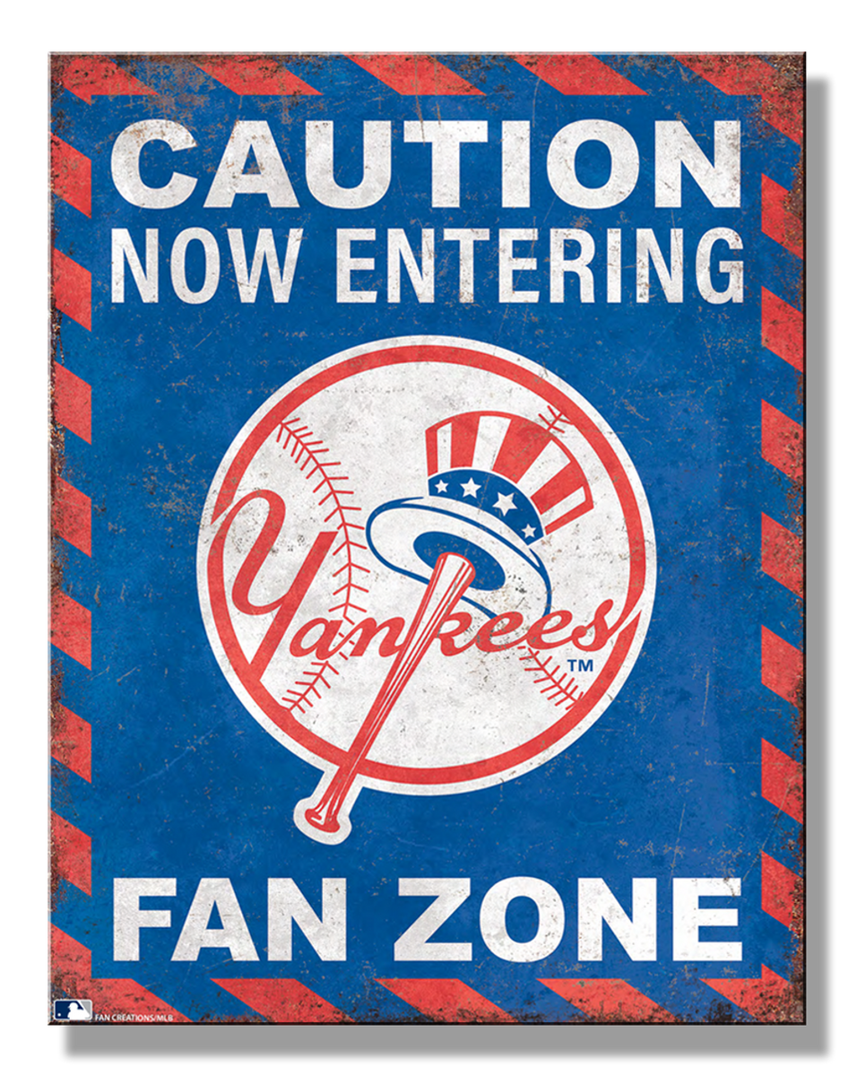 MLB Yankees Fan Zone Metal Sign Sweets and Geeks