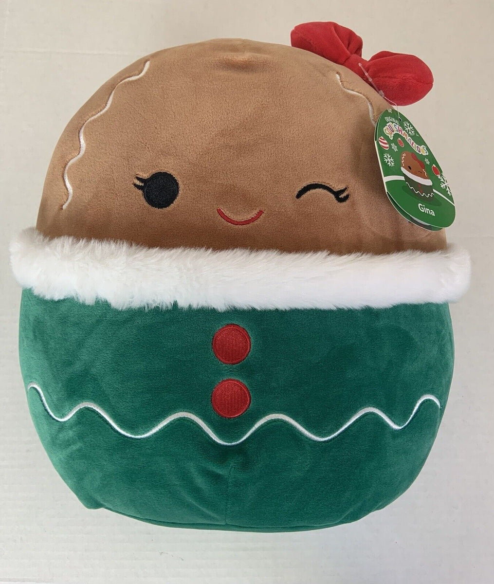 Squishmallow 12 Jordan Gina 2 PC Christmas Gingerbread Plush