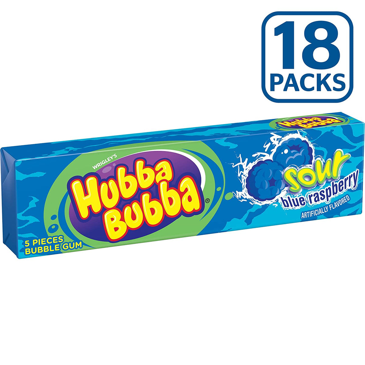 Hubba Bubba Bubble Tape Gum By Wrigley's Sour Blue Raspberry
