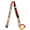 GARFIELD FOOD PATTERN SUBLIMATED LANYARD