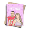 Taylor Swift and Travis Kelce Valentine - Funny Anniversary Card