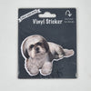 Shih Tzu, Tan & White, Vinyl Sticker