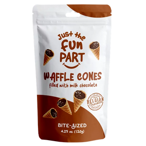 Just the Fun Milk Chocolate Waffle Cones 4oz Bags - Sweets and Geeks