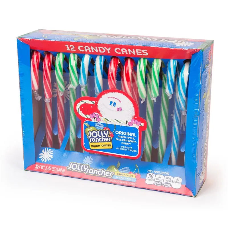 Jolly Rancher Christmas Candy Canes 12pk 5.2oz – Sweets and Geeks