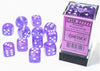 Borealis 16mm D6 Dice Block: Purple/White