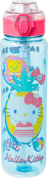 Hello Kitty Hourly Reminder 33oz Water Bottle w/ Locking Lid & Strap