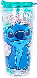 Lilo And Stitch Tumbler Stitch Surfing 40Oz Traveler Cup Tropical