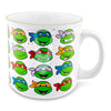 TMNT Multi Face Pattern 20oz Ceramic Camper Mug