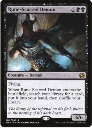 Rune-Scarred Demon - Iconic Masters - #106/249 - Sweets and Geeks