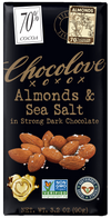 Chocolove Bar 70% Dark Almonds & Sea Salt 3.2oz