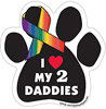 Paw Magnets - Rainbow: (I Heart My 2 Daddies)