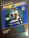 2021 Donruss Optic Rookie Phenoms Jerseys Blue Hyper #5 DeVonta Smith - Sweets and Geeks