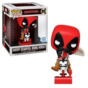 Funko Pop! Marvel - Sheriff Deadpool Riding Horsey #99 - Sweets and Geeks