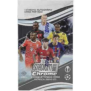 2022/23 Topps Stadium Club Chrome UEFA Club Competitions Soccer Hobby Box - Sweets and Geeks