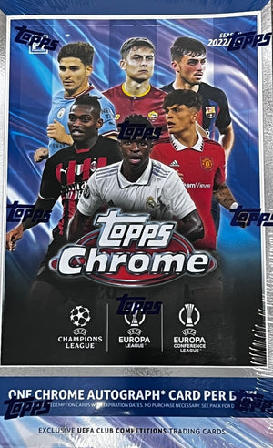 2022/23 Topps Chrome UEFA Club Competitions Soccer Hobby Box - Sweets and Geeks