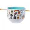 Harry Potter Icons Ramen Bowl w/ Chopsticks