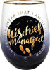 Mischief Managed Stemless Glass