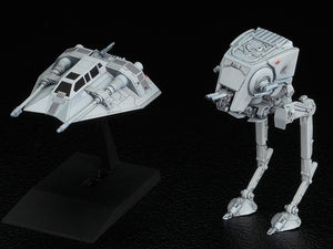 Star Wars Vehicle Model #008 AT-ST & Snowspeeder 1/144 Scale Model Kit - Sweets and Geeks