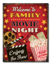 Family Movie Night Vintage Sign - Sweets and Geeks