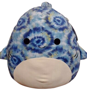 Squishmallow - Luther the Tie Dye Blue Shark 16" - Sweets and Geeks