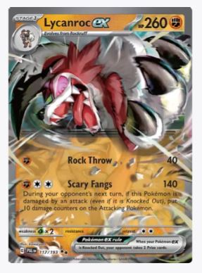 Lycanroc ex SV02: Paldea Evolved # 117/193 - Sweets and Geeks