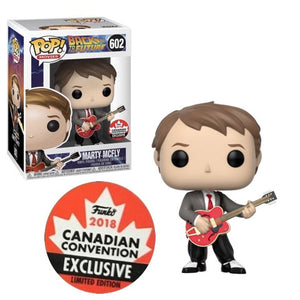 Funko Pop! Movies: Back to The Future - Marty McFly (w/ Guitar) (2018 Canadian Convention) #602 - Sweets and Geeks