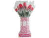 Belgian Milk Chocolate Color Splash Roses - Red