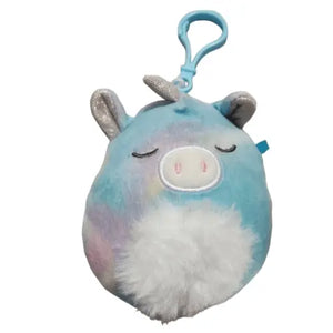 Squishmallow - Rodina the Blue Tie Dye Unicorn Keychain Clip On 3.5” - Sweets and Geeks