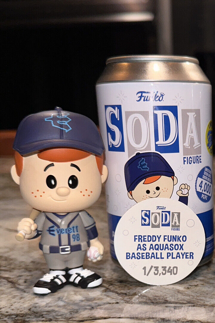 NEW SEALED Funko Soda Freddy Funko newest as AquaSox Baseball Player — Chance at Chase