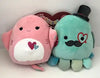 Squishmallow - Eiko the Mustached Octopus and Saxa the Stingray (Valentines) 8"