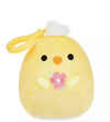 Squishmallow - Triston the Chick w/ Flower Keychain Clip On 3.5”