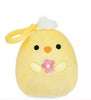 Squishmallow - Triston the Chick w/ Flower Keychain Clip On 3.5”