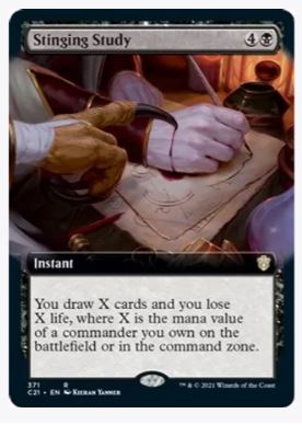 Stinging Study (Extended Art) - Commander 2021 - #371 - Sweets and Geeks