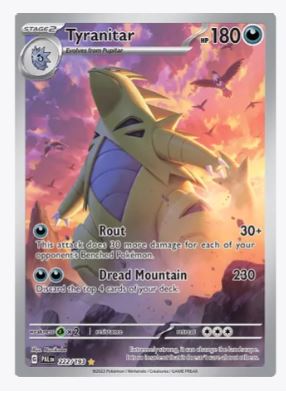 Tyranitar (Illustration Rare) SV02: Paldea Evolved # 222/193 - Sweets and Geeks