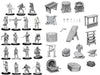 Deep Cuts Unpainted Miniatures: W08 Townspeople and Accessories