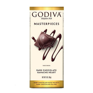 Godiva Masterpieces Dark Chocolate Ganache Heart Bar 2.9oz - Sweets and Geeks