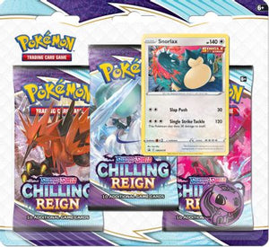 Pokemon Chilling Reign 3 Pack Blister [Snorlax] - Sweets and Geeks