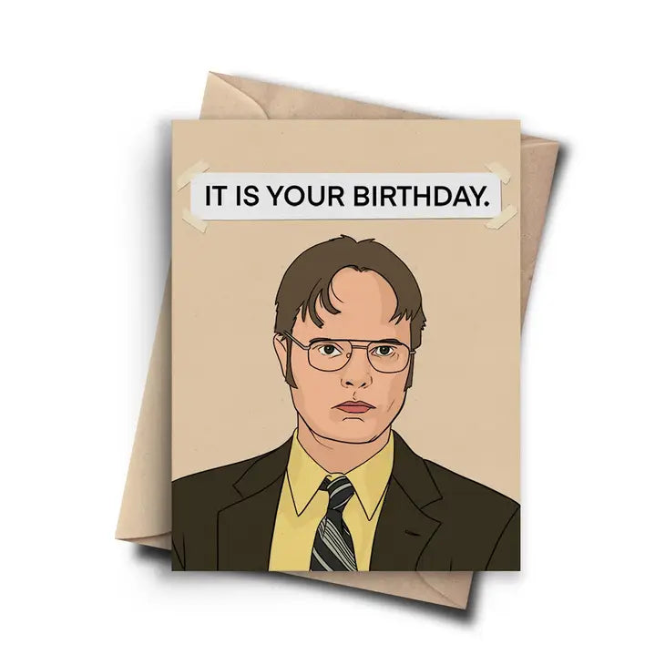 Funny Birthday Card - Dwight The Office Card – Sweets and Geeks