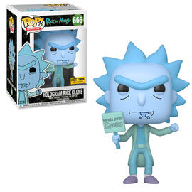 Funko Pop - Rick and Morty - Hologram Rick Clone (GITD) #666 - Sweets and Geeks