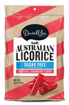 Darrell Lea Licorice - Strawberry Sugar Free Peg Bag 4oz - Sweets and Geeks