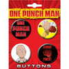 One Punch Man 4 Button Set 1 - Sweets and Geeks