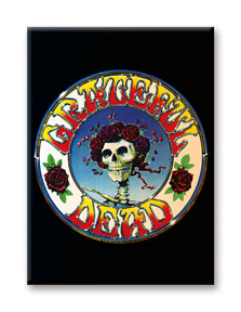 Grateful Dead Skeleton and Flowers 2.5in x 3.5in Flat Magnet - Sweets and Geeks