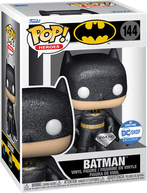 Funko Pop! Heroes: Batman - Batman (Diamond Glitter) (DC Shop) #144 - Sweets and Geeks