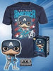 Funko Tees: Captain America (Quantum Realm Suit) (Glow in the Dark) and Captain America Shirt (Size XL) - Sweets and Geeks