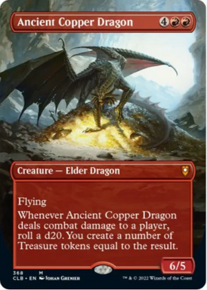 Ancient Copper Dragon (Borderless) - Commander Legends: Battle for Baldur's Gate - #368 - Sweets and Geeks