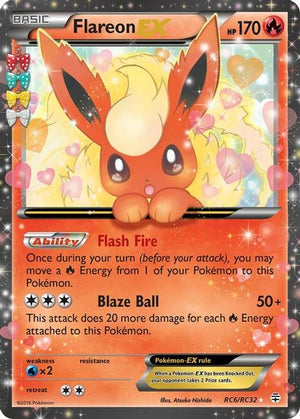 Flareon EX - Generations: Radiant Collection - Card # RC6/RC32 - Sweets and Geeks