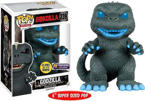 Funko POP! Movies: Godzilla - Godzilla (Atomic Breath) (Glow in the Dark) (6 inch) (PX Previews) #239 - Sweets and Geeks