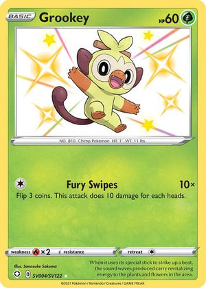 Grookey - Shining Fates: Shiny Vault - Card # SV004/SV122 - Sweets and Geeks