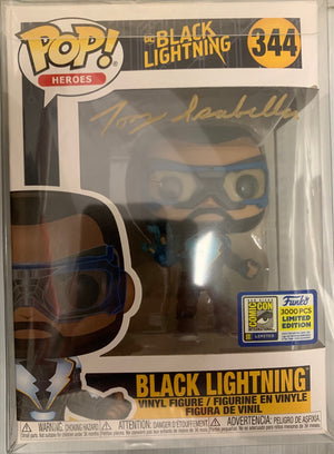 Funko Pop Heroes: DC Black Lightning - Black Lightning [2020 SDCC] #344 (Signed By Creator Tony Isabella) - Sweets and Geeks