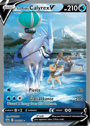 Ice Rider Calyrex V (Alternate Full Art) -  SWSH06: Chilling Reign - Card #164/198 - Sweets and Geeks